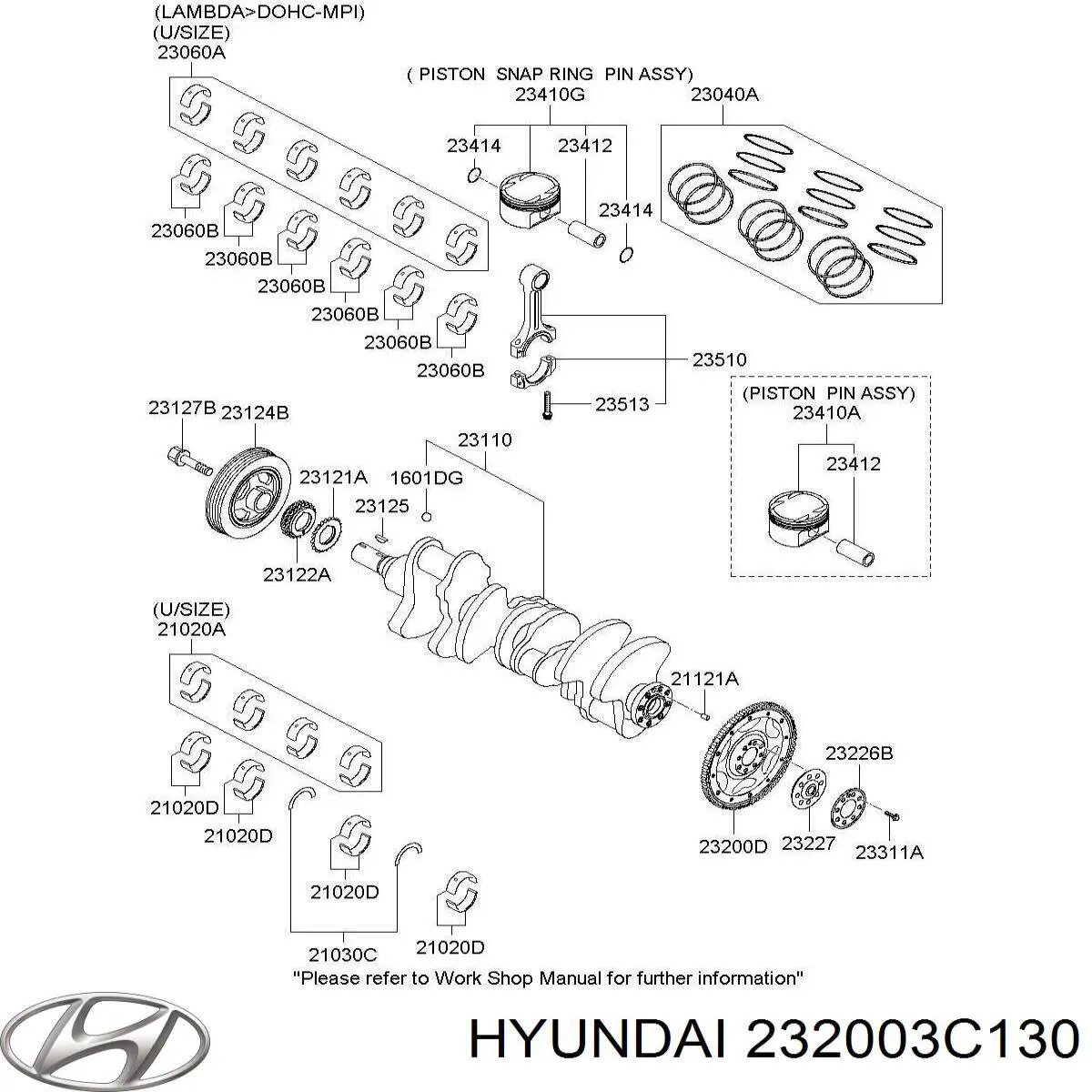 Купити 232003C140 Hyundai/Kia Маховик із зубчастим ободом в зборі