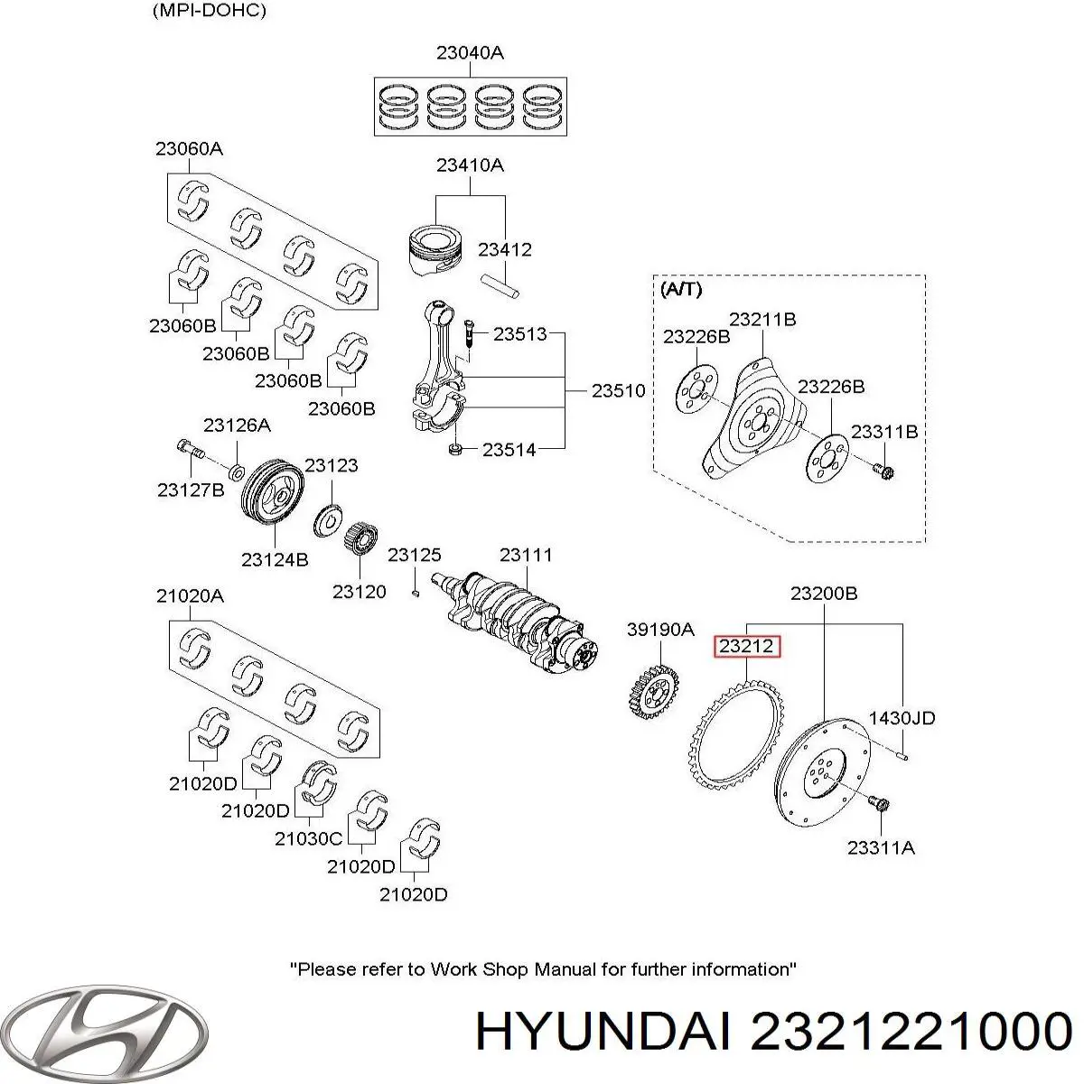 Вінець маховика Hyundai I40 (VF) (Хендай I40)
