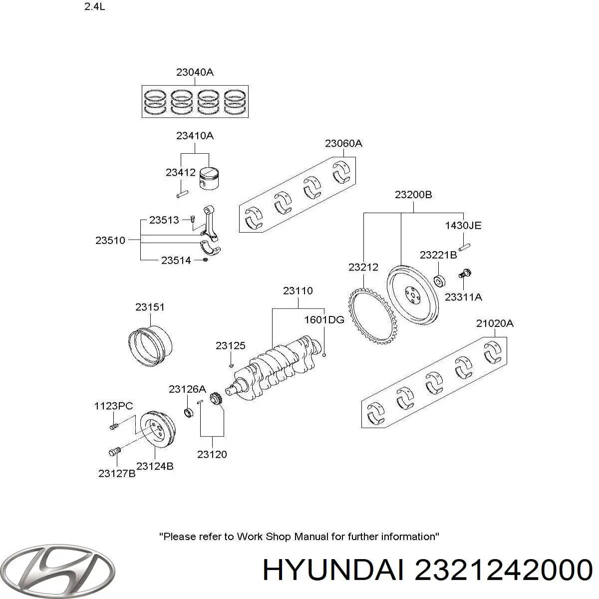 Вінець маховика Hyundai Terracan позашляховик (HP) (2001 - 2006) ціна, від 23.94 USD