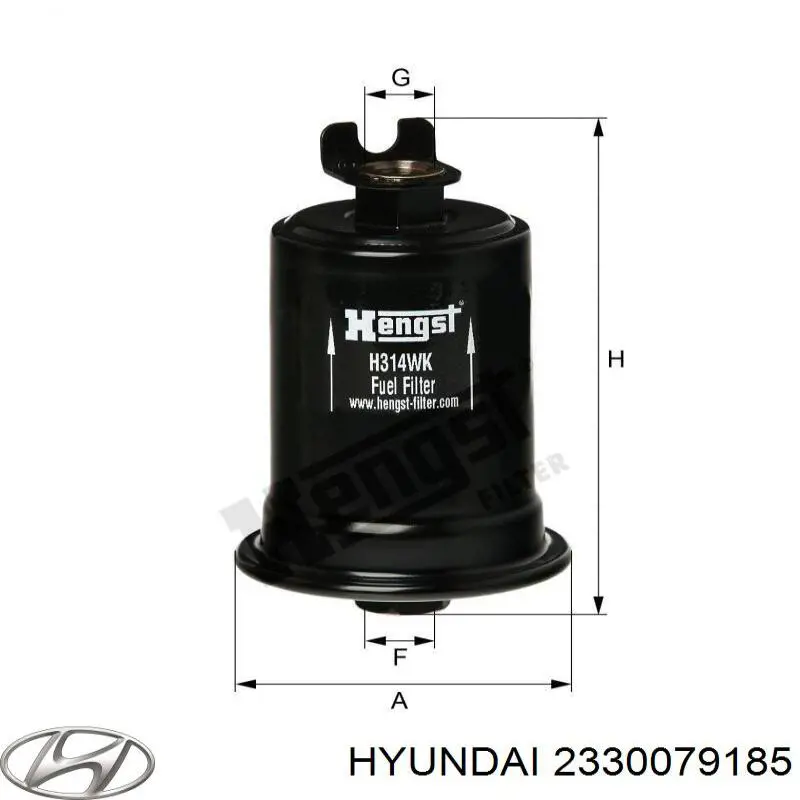 2330079185 Hyundai/Kia фільтр паливний