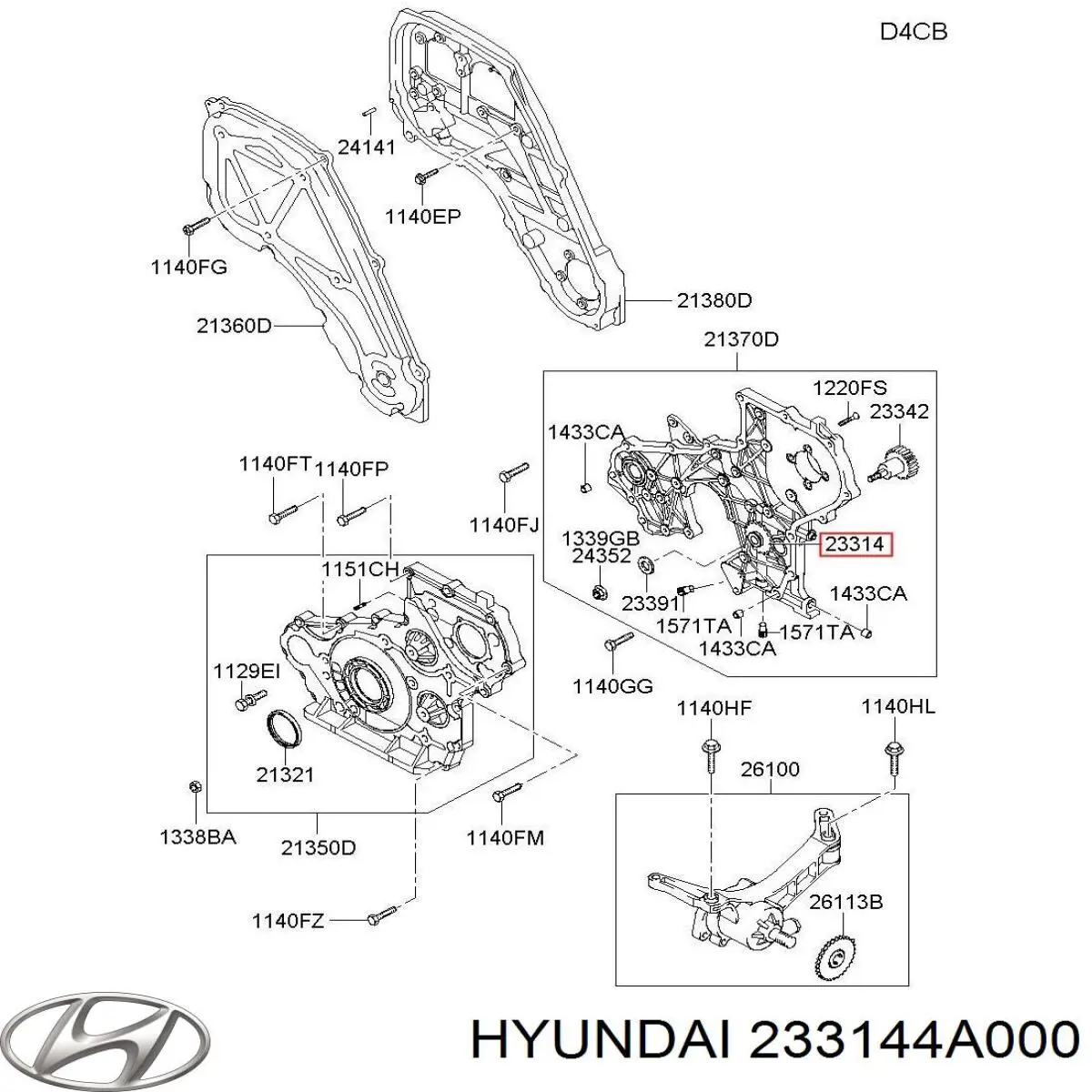 Шестерня балансувального валу, ліва Hyundai/Kia 233144A000 ціна, від 27.24 USD