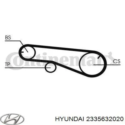 Купити 2335632020 Hyundai/Kia Ремінь балансувального вала