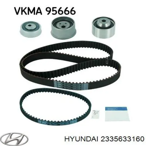 Ремінь балансувального вала Hyundai/Kia 2335633160 ціна, від 5.64 USD