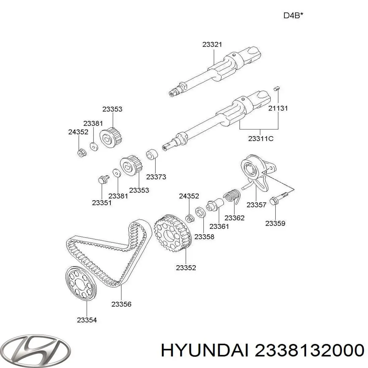  Hyundai/Kia 2338132000 ціна, від 1.44 USD