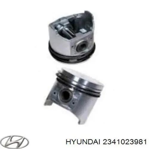 Купити 2341023981 Hyundai/Kia Поршень з пальцем без кілець, 1-й ремонт (+0,25)