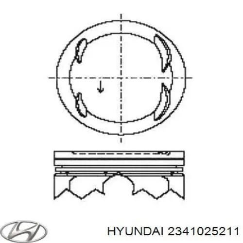 Поршень з пальцем без кілець, STD PXMSA052A Parts-Mall