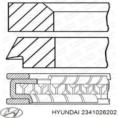 Поршень з пальцем без кілець, STD 2341026500 Chrysler