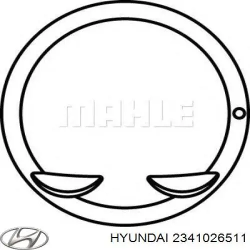 Купити 2341026511 Hyundai/Kia Поршень з пальцем без кілець, стандарт
