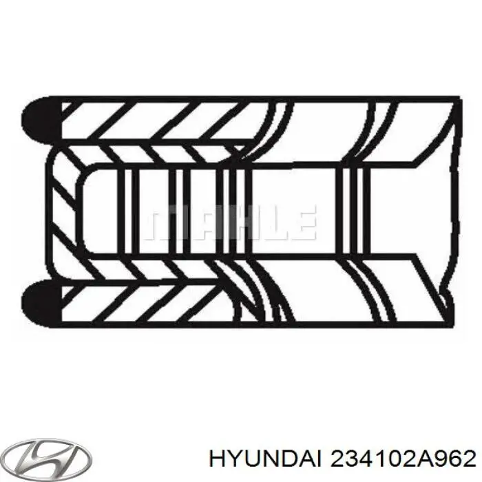 234102A962 Hyundai/Kia поршень з пальцем без кілець, std