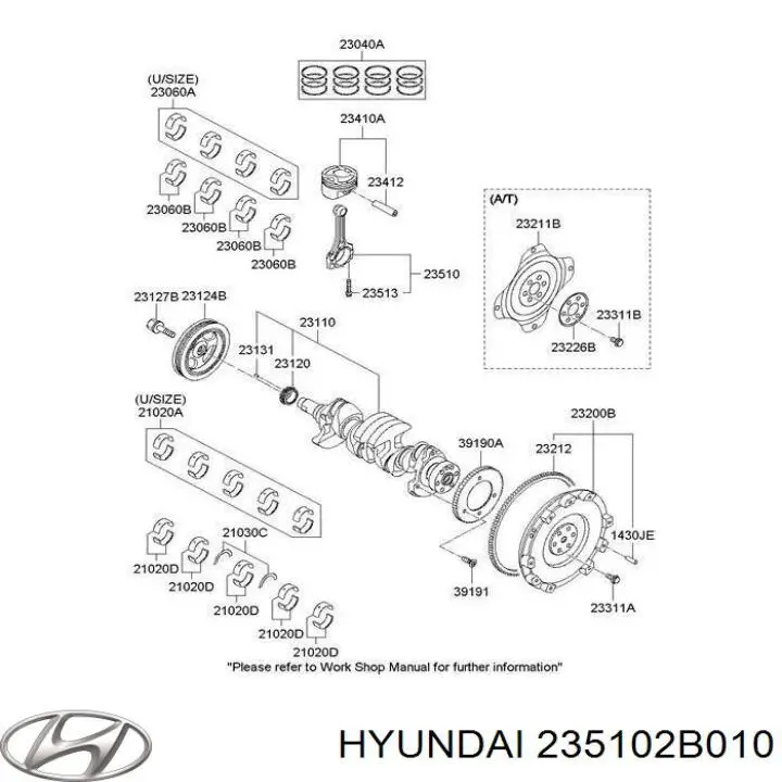 Шатун поршня двигуна на Hyundai Elantra (MD)