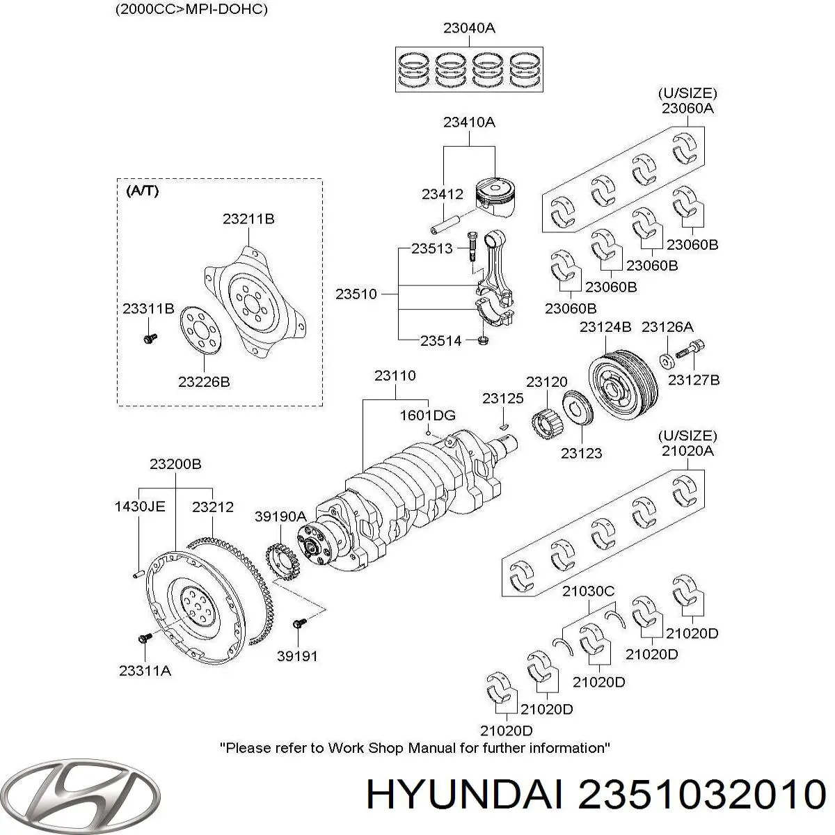 Шатун поршня двигуна Hyundai/Kia 2351032010 ціна, від 25.75 USD