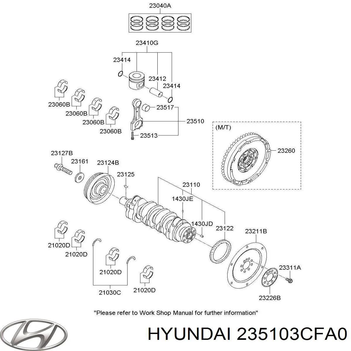 235103CFA1 Hyundai/Kia шатун поршня двигуна