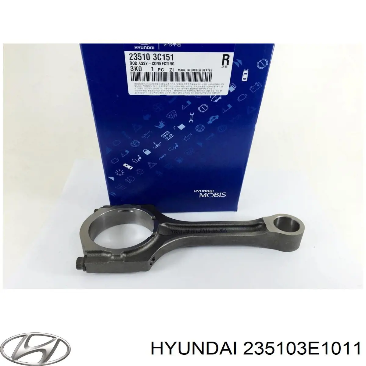 Шатун поршня ДВЗ Hyundai/Kia 235103E101 ціна, від 60.99 USD