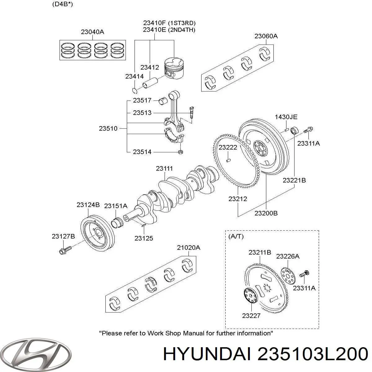 Купити 235103L200 Hyundai/Kia Шатун поршня двигуна