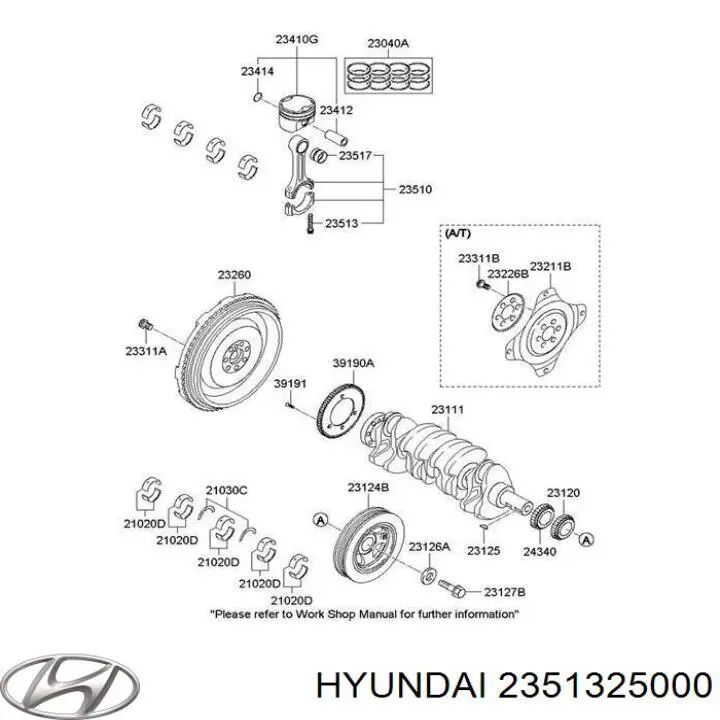 2351325000 Hyundai/Kia Болт кріплення шатуна