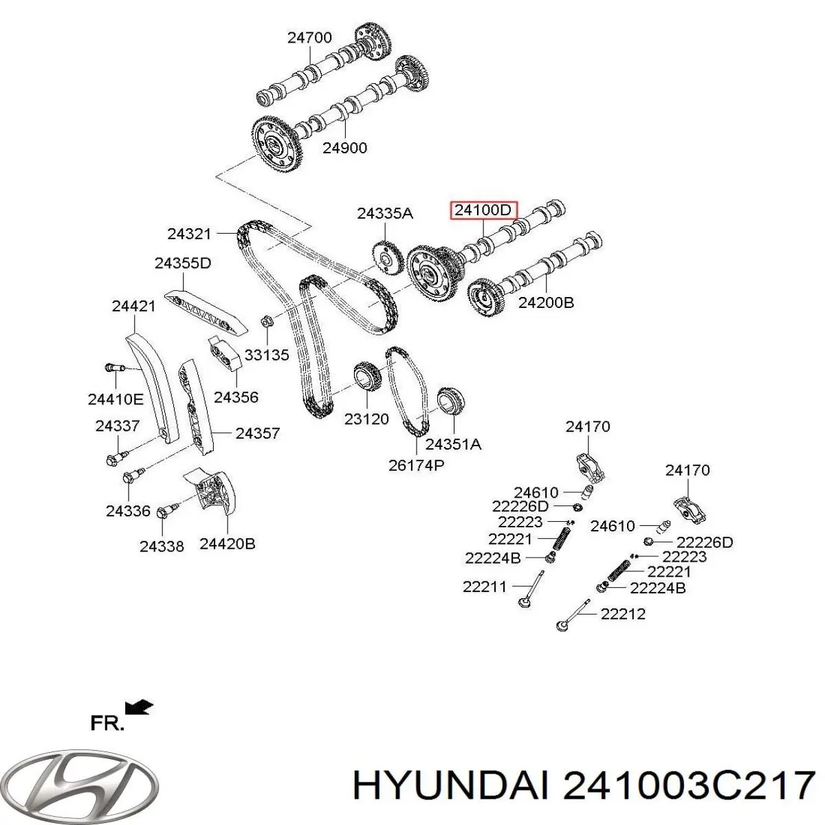  Hyundai/Kia 241003C218 ціна, від 213.75 USD