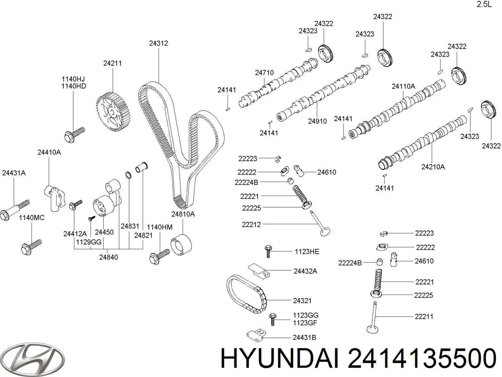  Hyundai/Kia 2414135500 ціна, від  USD