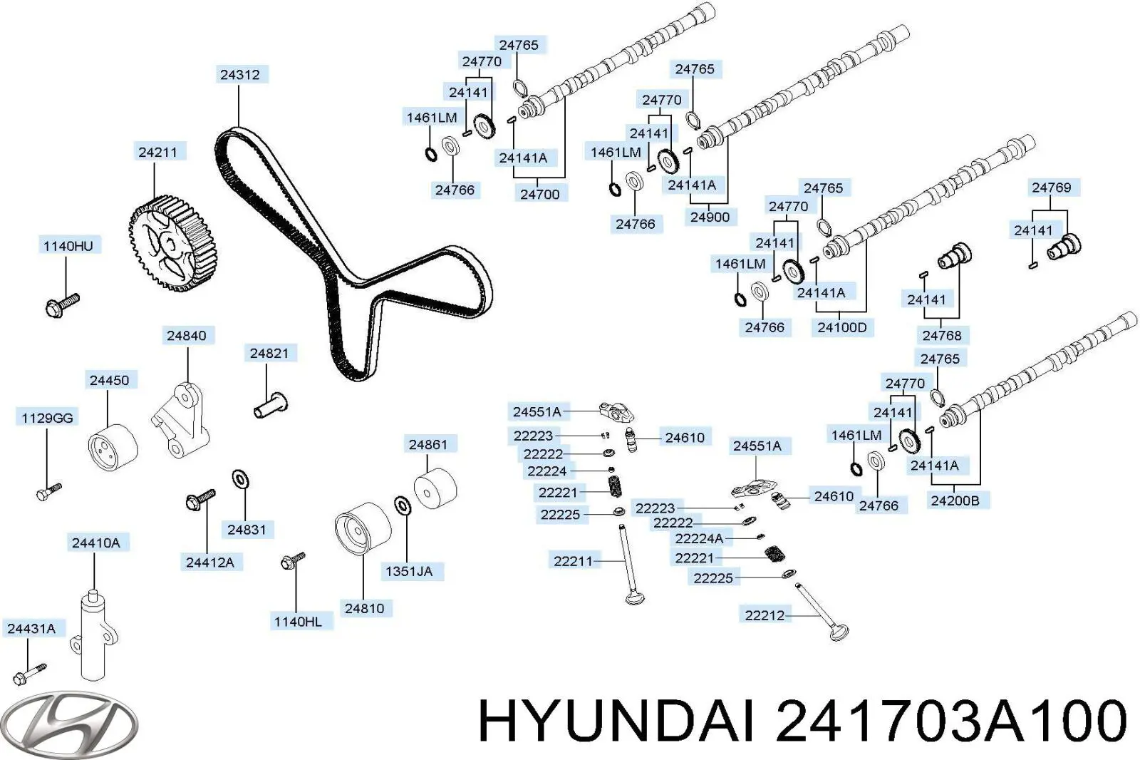 Рокер клапана Hyundai/Kia 241703A000 ціна, від 8.31 USD
