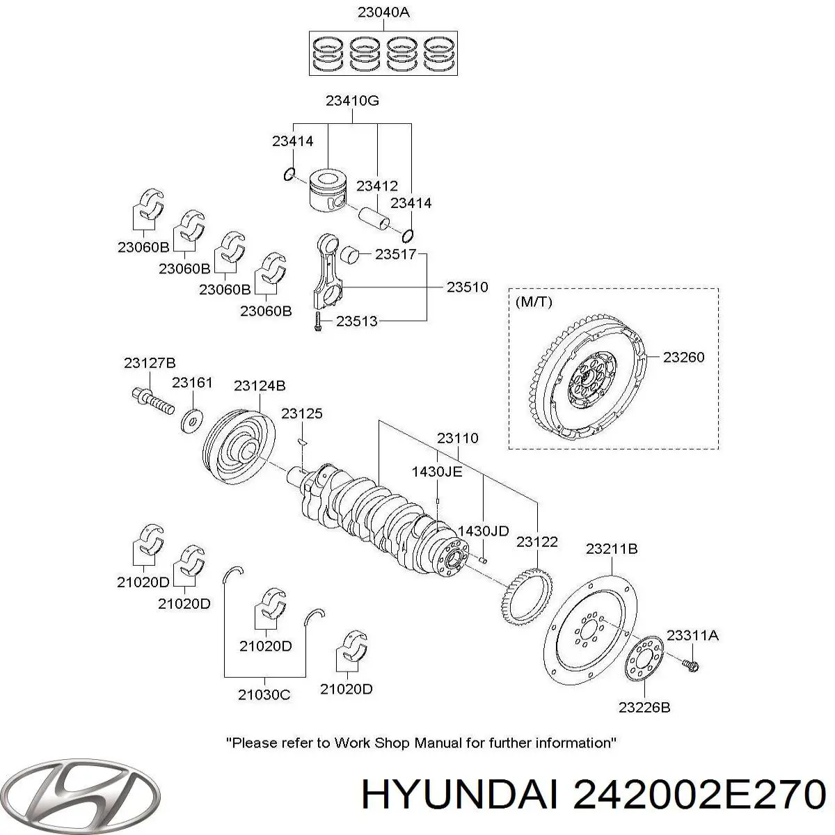  Hyundai/Kia 242002E270 ціна, від 105.69 USD