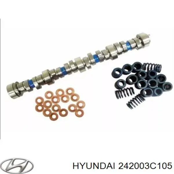 Розподільний вал двигуна випускний лівий Hyundai/Kia 242003C105 ціна, від  USD