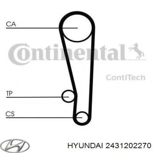 Купити 2431202270 Hyundai/Kia Ремінь газорозподільного механізму