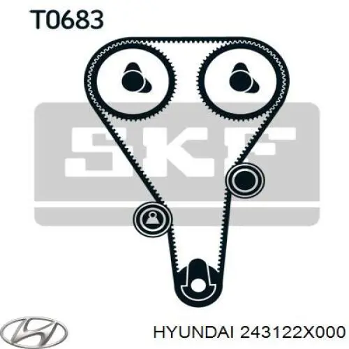 Купити 243122X000 Hyundai/Kia Ремінь газорозподільного механізму