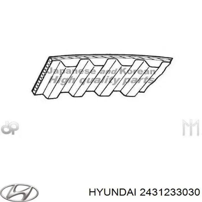 2431233030 Hyundai/Kia Ремінь двигуна