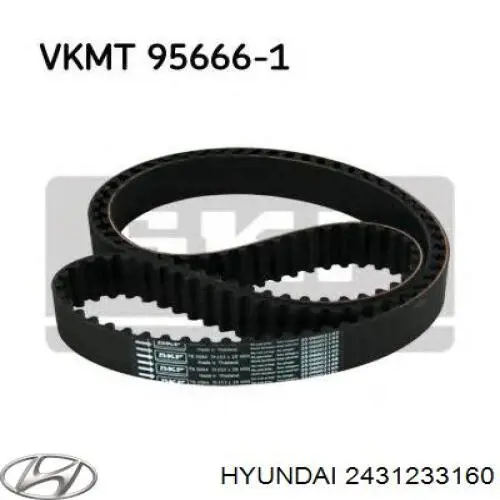 Зубчастий ремінь Hyundai/Kia 2431233160 ціна, від 25.51 USD