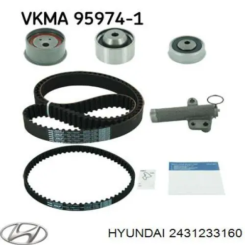 Купити 2431233160 Hyundai/Kia Ремінь газорозподільного механізму