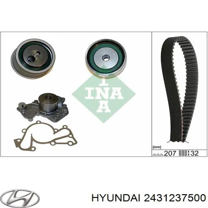 2431237500 Hyundai/Kia Ремінь двигуна