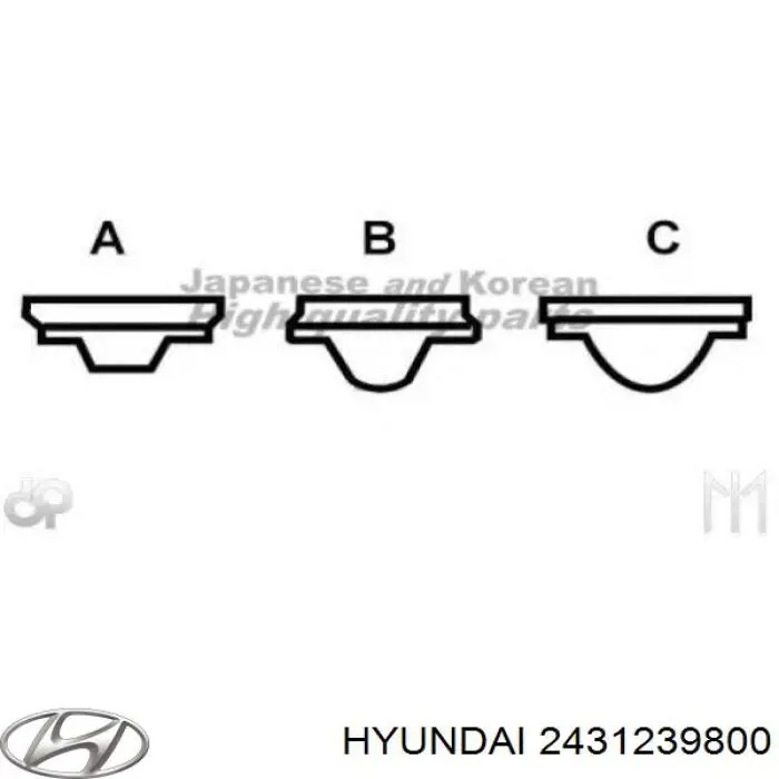 Купити 2431239800 Hyundai/Kia Ремінь газорозподільного механізму