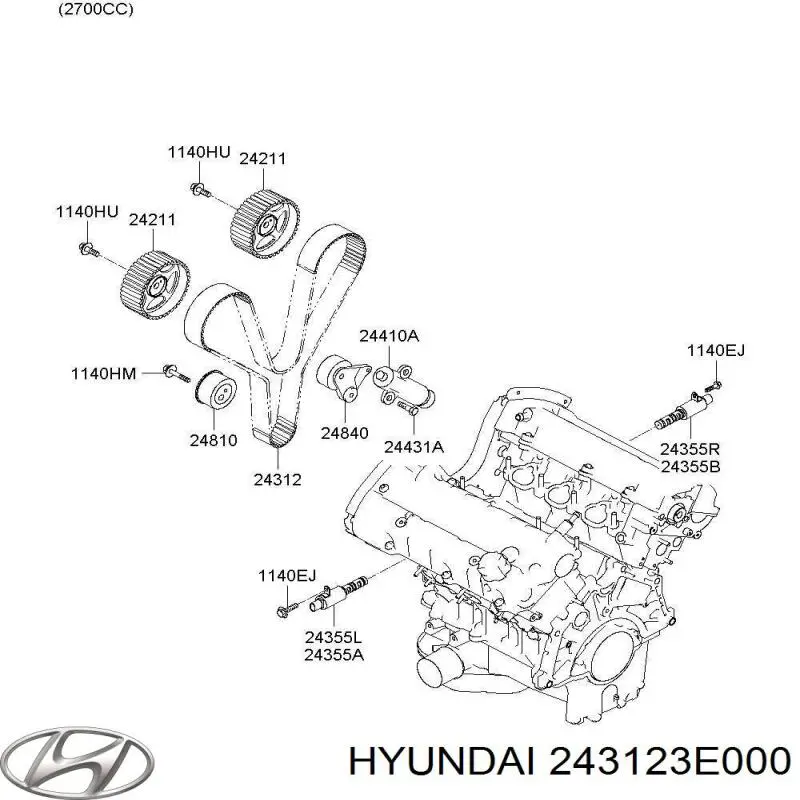 243123E000 Hyundai/Kia ремінь грм