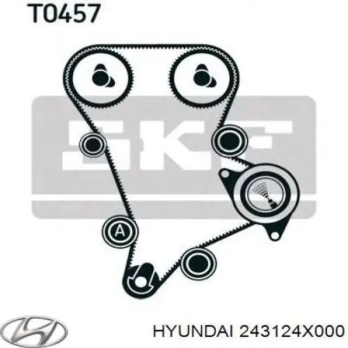 ГРМ ремінь Hyundai/Kia 243124X000
