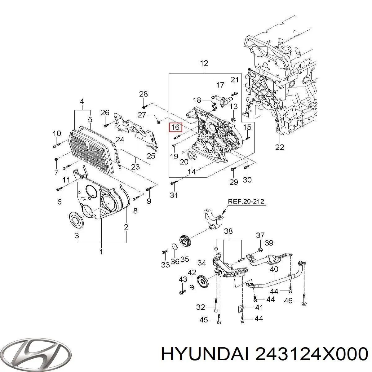 243124X000 Hyundai/Kia Ремінь двигуна
