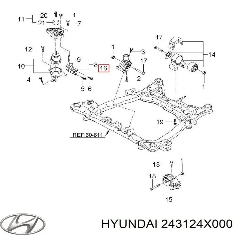 Купити 243124X000 Hyundai/Kia Ремінь газорозподільного механізму