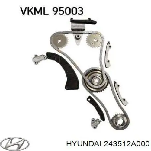 Ланцюг приводу распредвала на Hyundai I10  PA