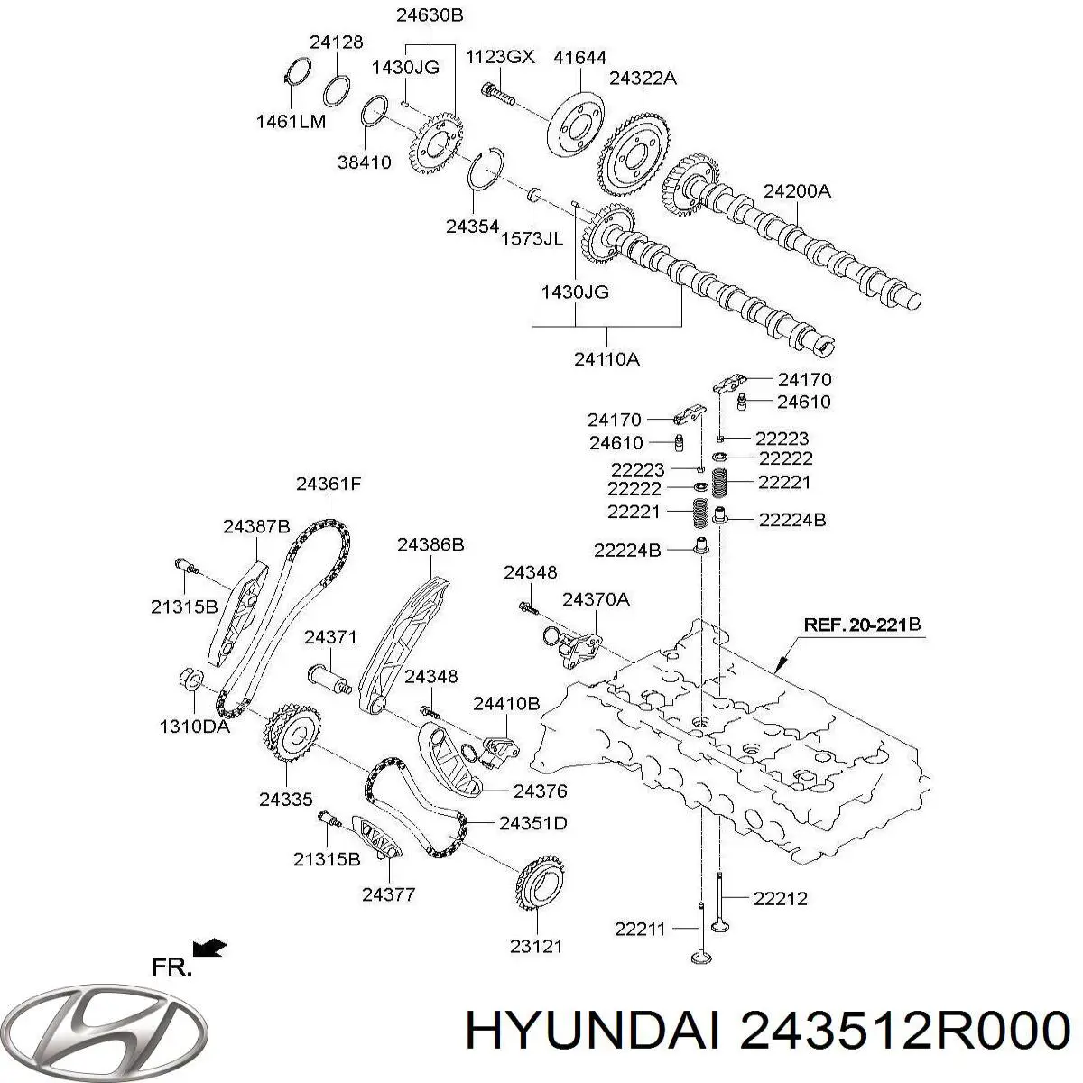 243512R000 Hyundai/Kia Ремінь двигуна