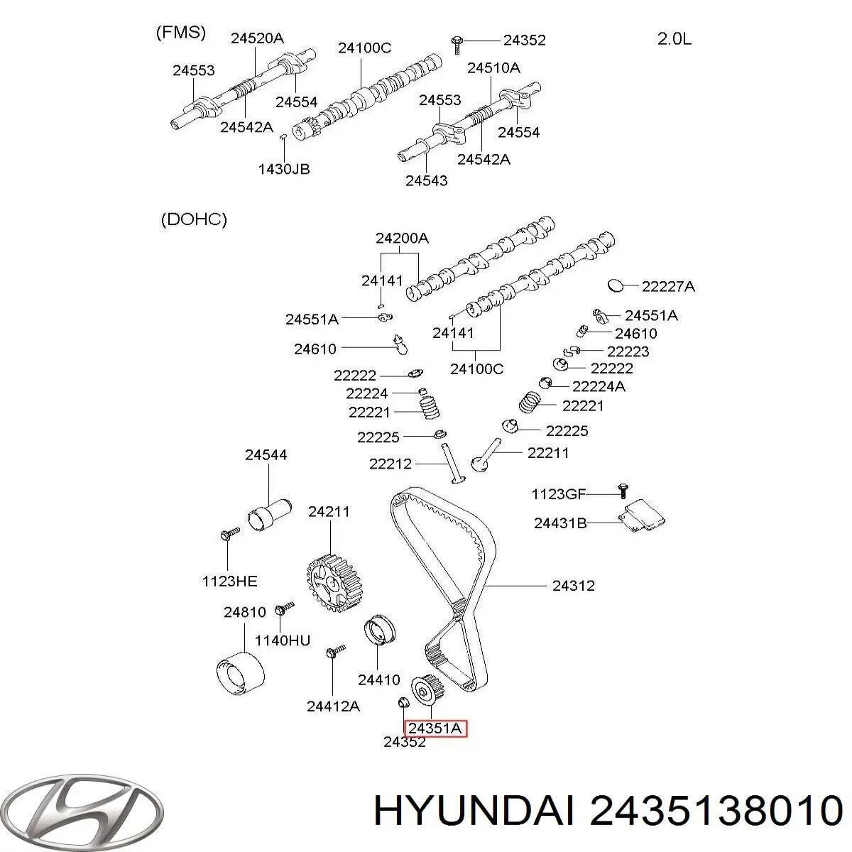 Шестерня маслонасоса Hyundai/Kia 2435138010 ціна, від 38.00 USD