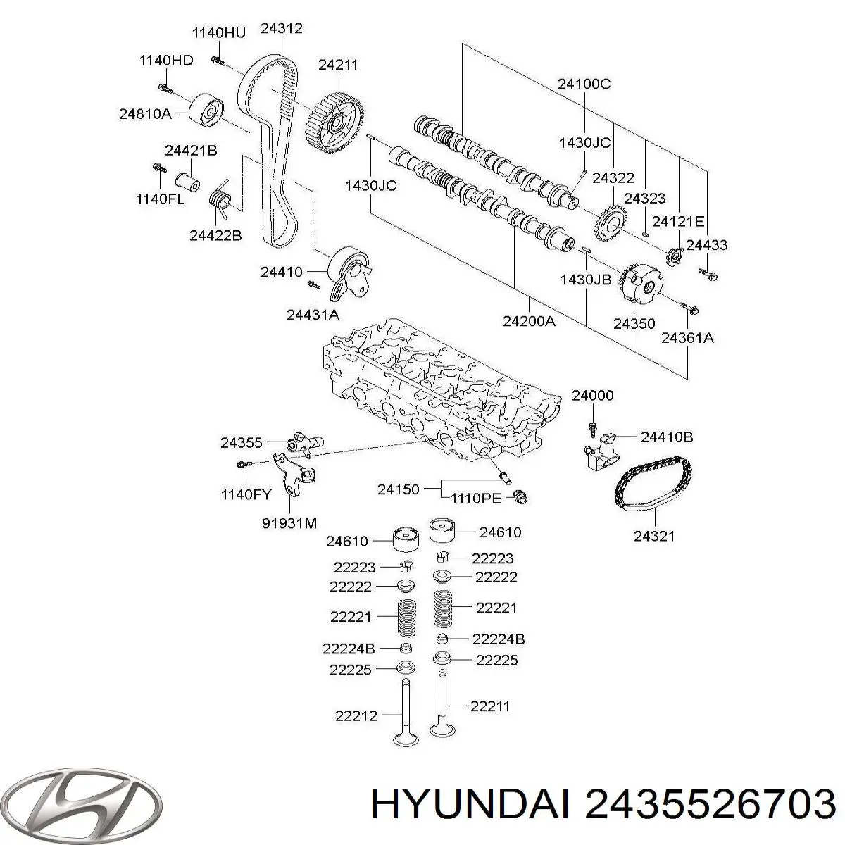 Купити 2435526703 Hyundai/Kia Клапан регулювання тиску масла