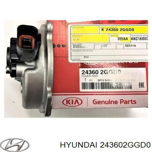 Захист ременя ГРМ, верхній 243602GGD0 Hyundai/Kia