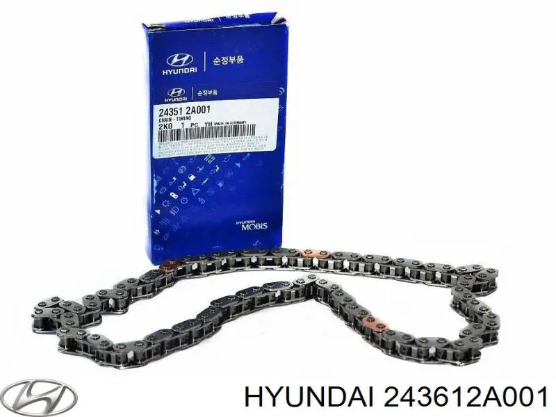Ланцюг ГРМ, нижня Hyundai/Kia 243612A001 ціна, від 39.84 USD
