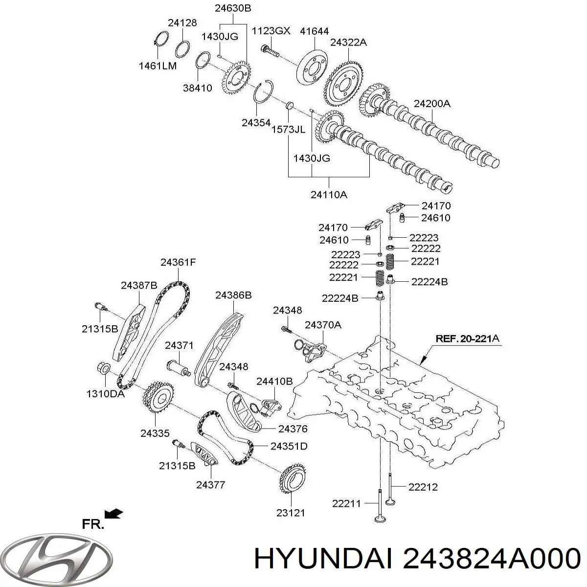  243824A000 Hyundai/Kia