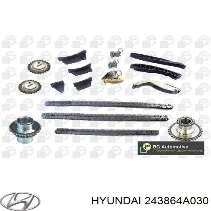 Купити 243864A030 Hyundai/Kia Заспокоювач ланцюга ГРМ, правий