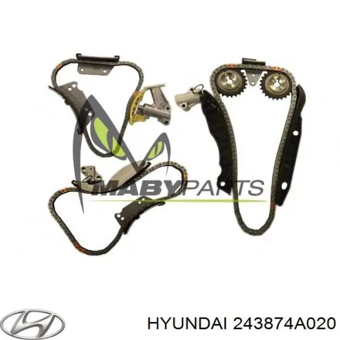 Купити 243874A020 Hyundai/Kia Заспокоювач ланцюга ГРМ, лівий