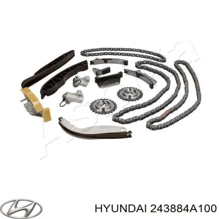 243884A100 Hyundai/Kia заспокоювач ланцюга грм, верхній гбц