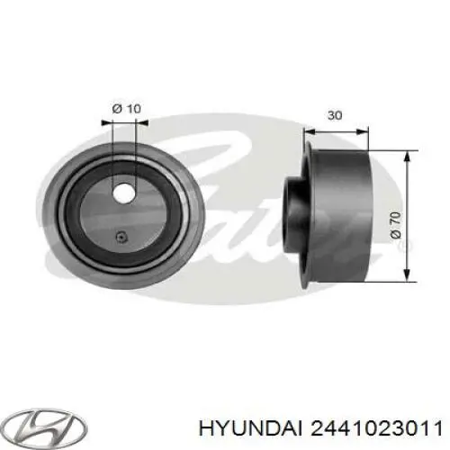 2441023011 Hyundai/Kia ролик натягувача ременя грм