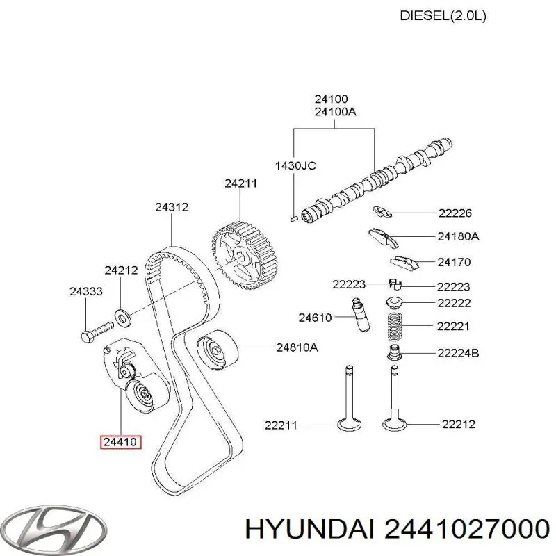 Купити 2441027000 Hyundai/Kia Натягувач ременя ГРМ