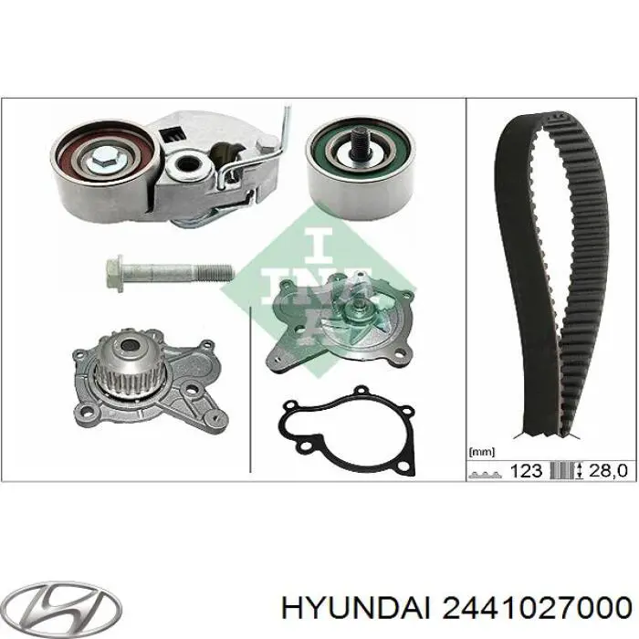 Натягувач ременя ГРМ Hyundai/Kia 2441027000 ціна, від 13.12 USD