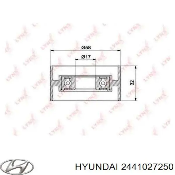 Натягувач ременя ГРМ Hyundai/Kia 2441027250 ціна, від 33.04 USD