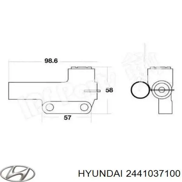 Натягувач ременя ГРМ Hyundai/Kia 2441037100 ціна, від 44.63 USD